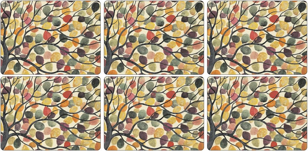 Pimpernel Dancing Branches Placemats - Set of 6, Multicolor, 30.5cm x 23cm - Image 3