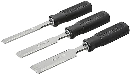 Stanley 16-089 Metal and Plastic Chisel Set, Black, 3-Pieces