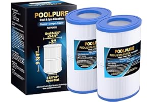 POOLPURE Oval Filter Spa Filter PDM30 Compatible with Dream Maker Hot Tubs 461269, 30 sq.ft Hot Tub Filter Cartridge 2PACK