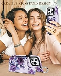 Lotadilo for iPhone 15 Pro Wallet Case with Card