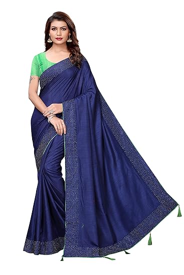 Winza Designer Womens Cotton Silk Saree With Blouse (SILVER PEARLS)