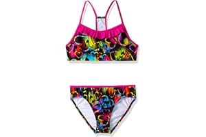 Speedo Girl's Sporty Splice Tankini 2 Piece Swimsuit