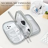 FYY Travel Cable Organiser 2-Layer Waterproof Tech Pouch 8.3 x 5 x 2.6 in M-Grey view 5