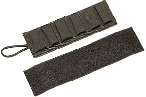 Esstac 6 Round Tearaway Shotgun Shell Carrier Cards for 12 Gauge with Hook & Loop Backing (Black)