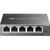 TP-Link 5-Port Gigabit Ethernet Easy Smart Switch| Plug and Play | Desktop | Sturdy Metal w/Shielded Ports | Limited Lifetime Replacement (TL-SG105E), Black&hellip;