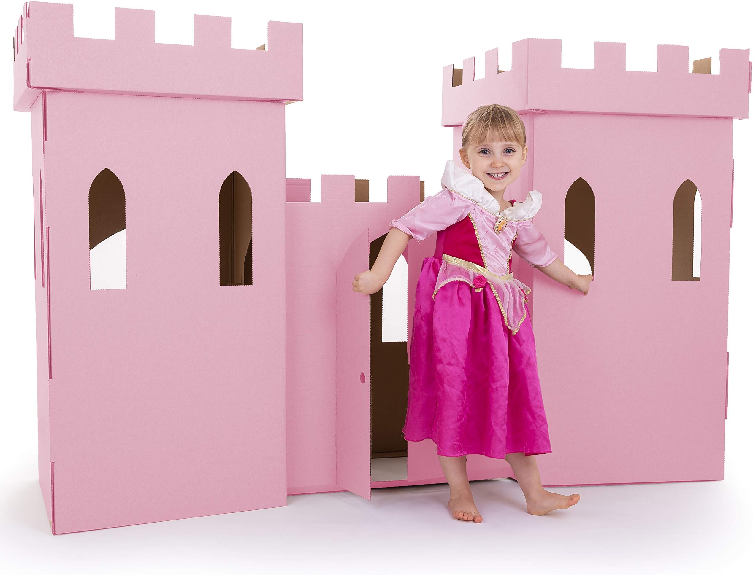 Kid-Eco Cardboard Castle Playhouse Kit - Pink