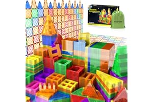 SOYEE Compatible Magnetic Tiles Building Blocks Stem Toys for 3+ Year Old Boys and Girls Montessori Toys Toddler Kids Gifts Parents Approved Sensory Toys