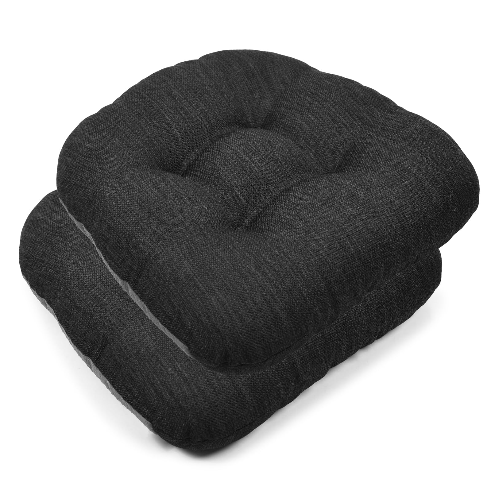 Photo 1 of *****SIMILAR ITEM***
baibu 14×14 Metal Dining Chair Pads with Ties Set of 2, Super Soft Kitchen Chair Cushions Bar Stool Cushions with Non-Slip Bottom - 2 Pads only (Black, 14×14×2.5in)