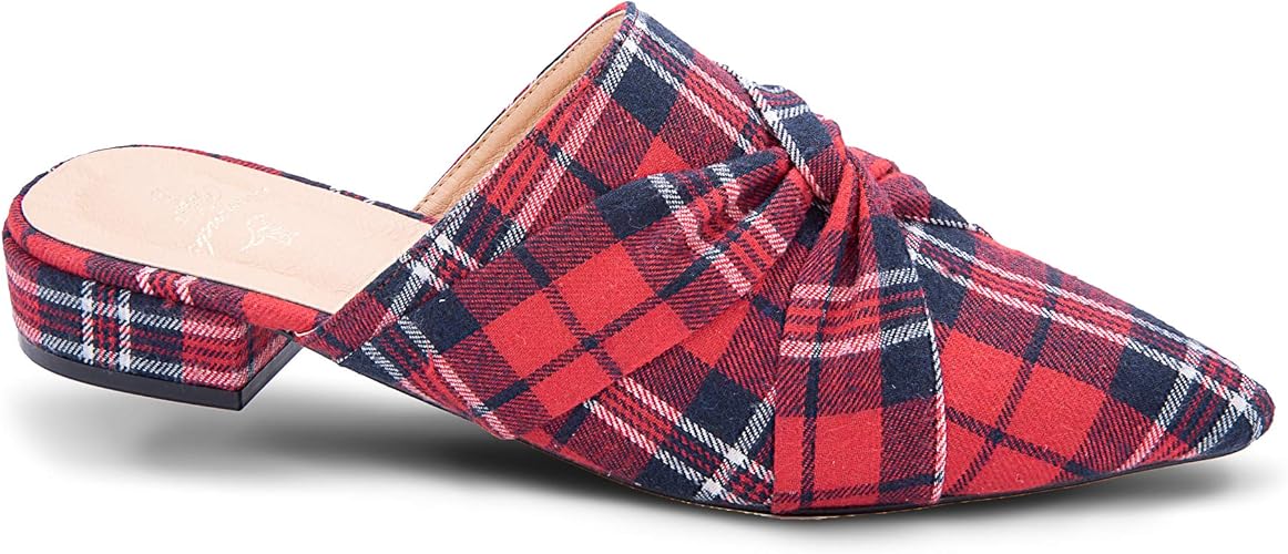 plaid mules