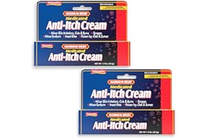 Natureplex Maximum Relief Medicated Anti-Itch Cream 1.5oz (2 Pack) – Fast Relief for Rashes, Bites, Sunburn, Cuts, Burns, Poison Ivy & More – Cooling Menthol & Pramoxine – Made in USA