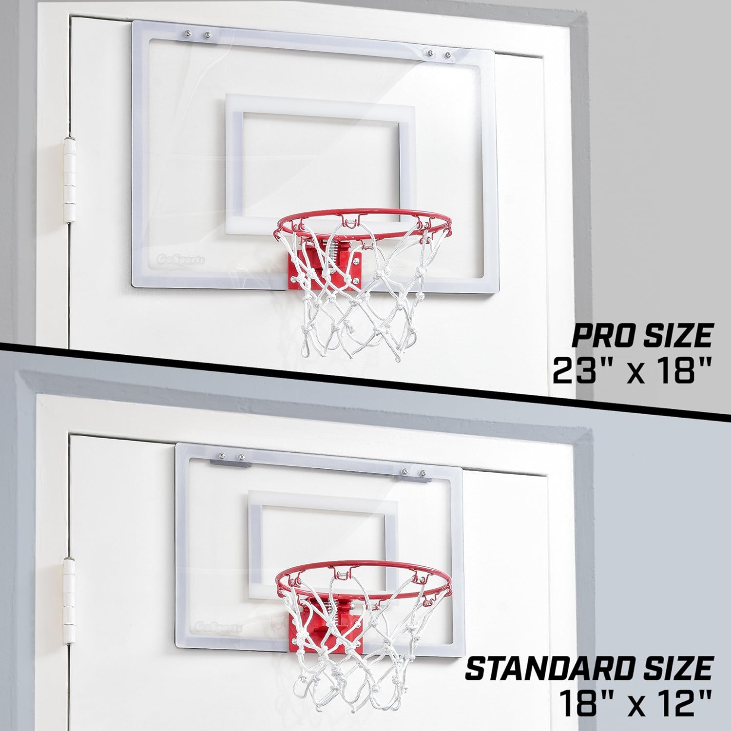 GoSports Basketball Door Hoop with 3 Premium Basketballs & Pump - PRO Size : Sports & Outdoors