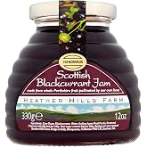 Heather Hills Farm Scottish Black Currant Jam 330g (11.6oz) - Handmade Artisan Fruit Preserve, Sweet &amp; Tangy Scottish Food Gift Made in Scotland, Preservative Free Authentic Blackcurrant Spread