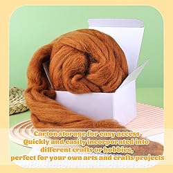 3.53oz Wool Roving Yarn, Wool Felting