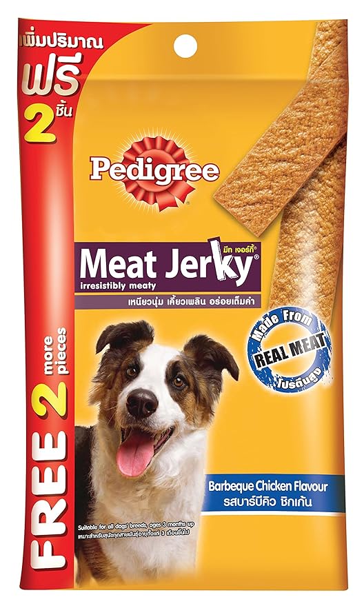 Buy Pedigree Dog Treats Meat Jerky Stix, Barbeque Chicken, 80 g Pouch