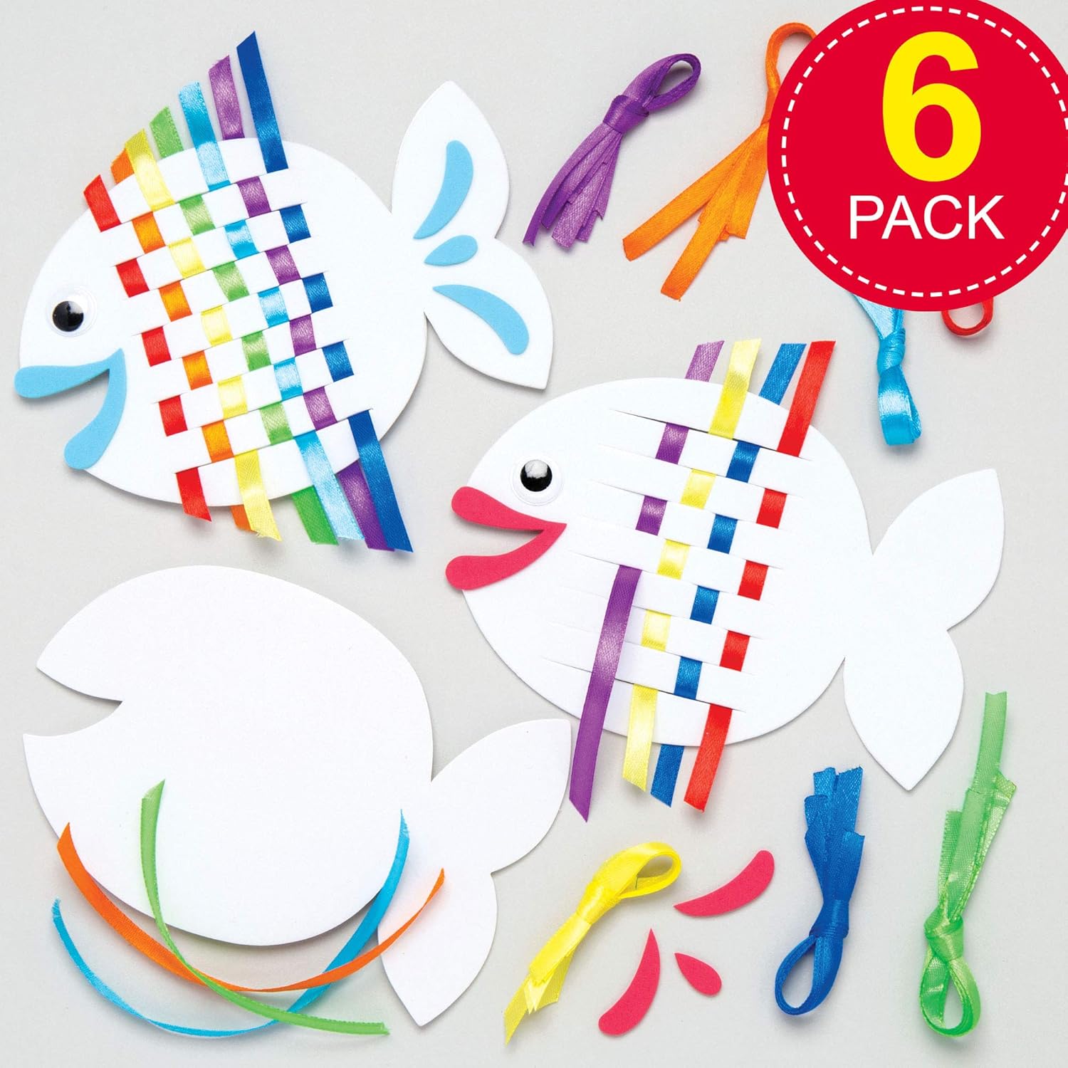 Amazon Com Baker Ross Rainbow Fish Kits Pack Of 6 Arts And