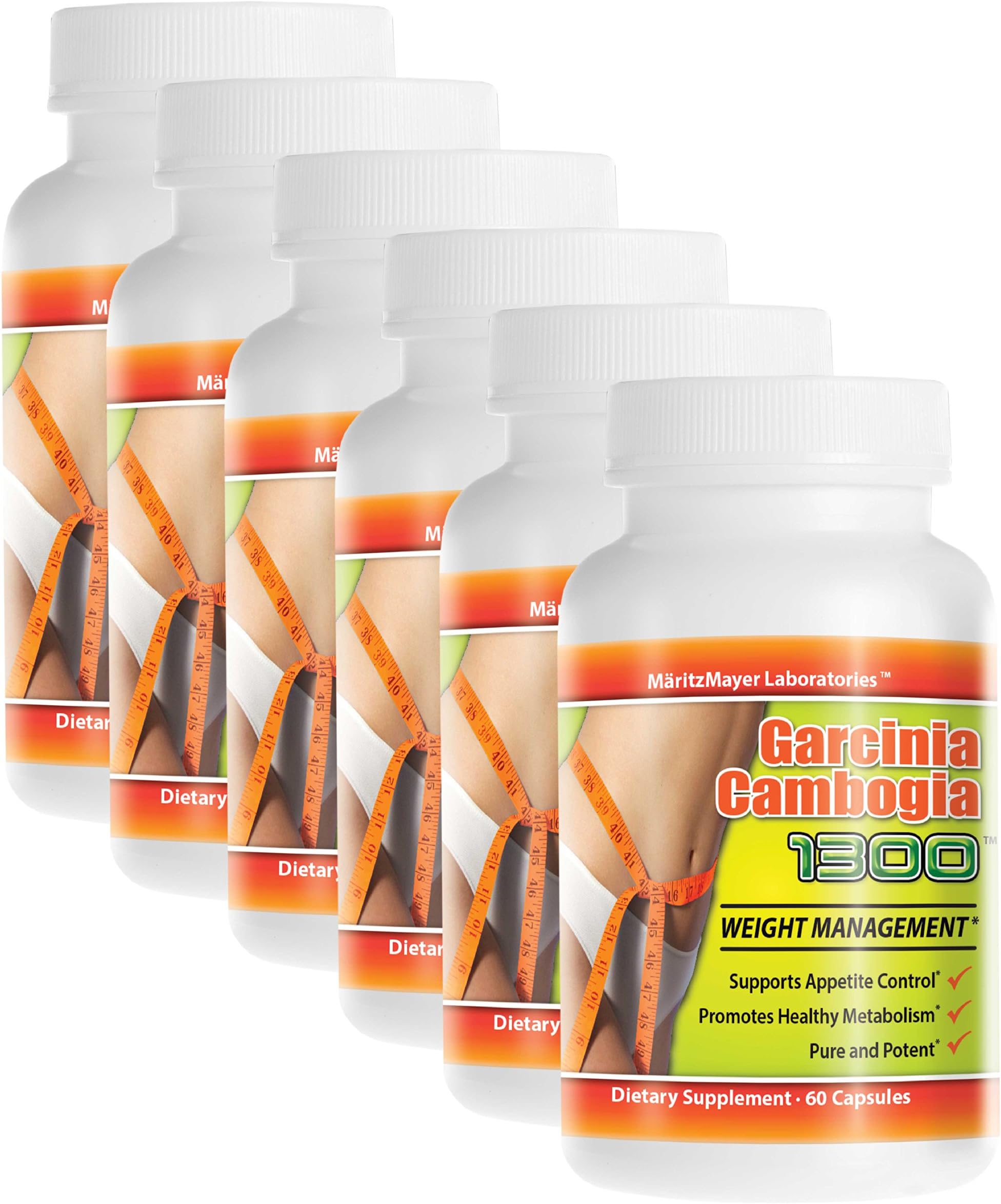 MaritzMayer Garcinia Camboiga 1300, 60 Capsules , 6 Pack