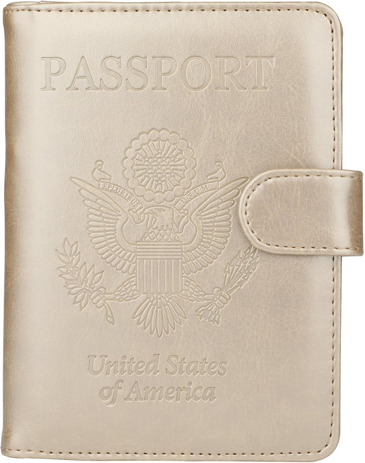 GDTK Leather Passport Holder Cover Case RFID Blocking Travel Wallet (Rose Gold): Clothing