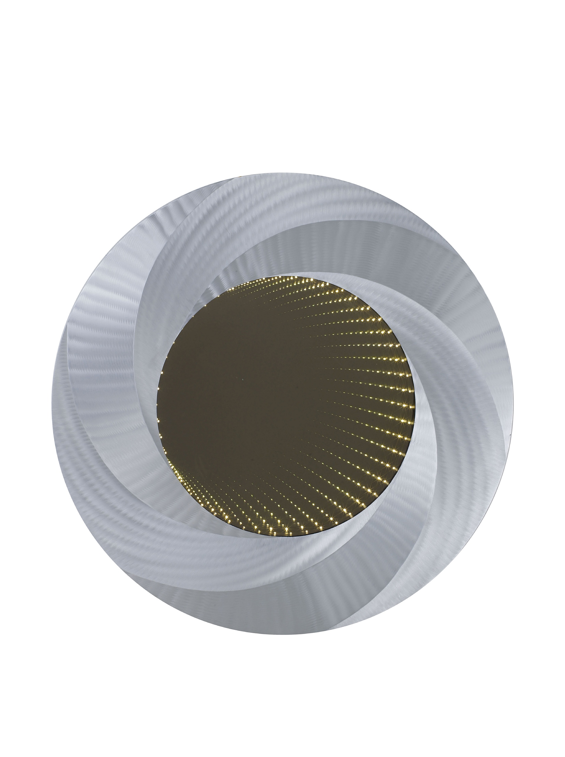 Nova Vortex Infinity Wall Mirror, Brushed Aluminum Buy Online in