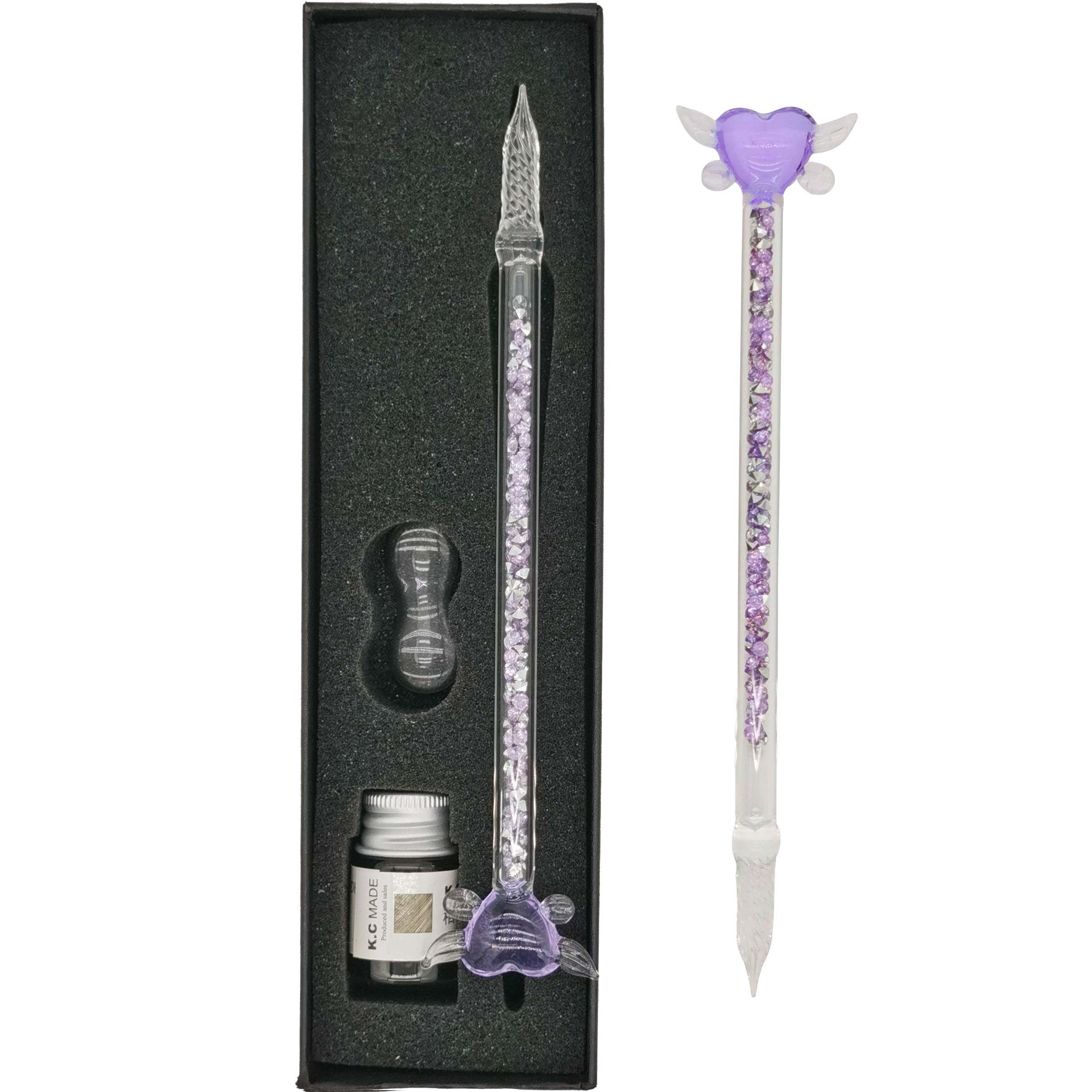 EACHHAHA Glass Dip Pen Set,Crystal Pen for Art, Writing,Signatures,Business Gift