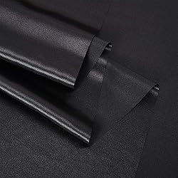 Black Satin Fabric by The Yard, 55 Inch Wide, Shiny