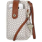 Mundi Jacqui RFID Crossbody Wallet for Women, Vegan Leather Small Travel Handbag with Phone Holder, Compact Organizer with Card Slots and Removable Strap, Vacation Purse in Bridgehampton Sand