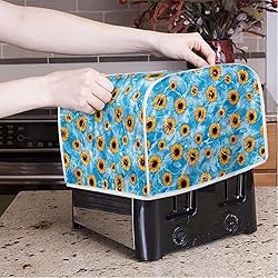 Talayituse Sunflower Print 4 Slice Toaster Covers