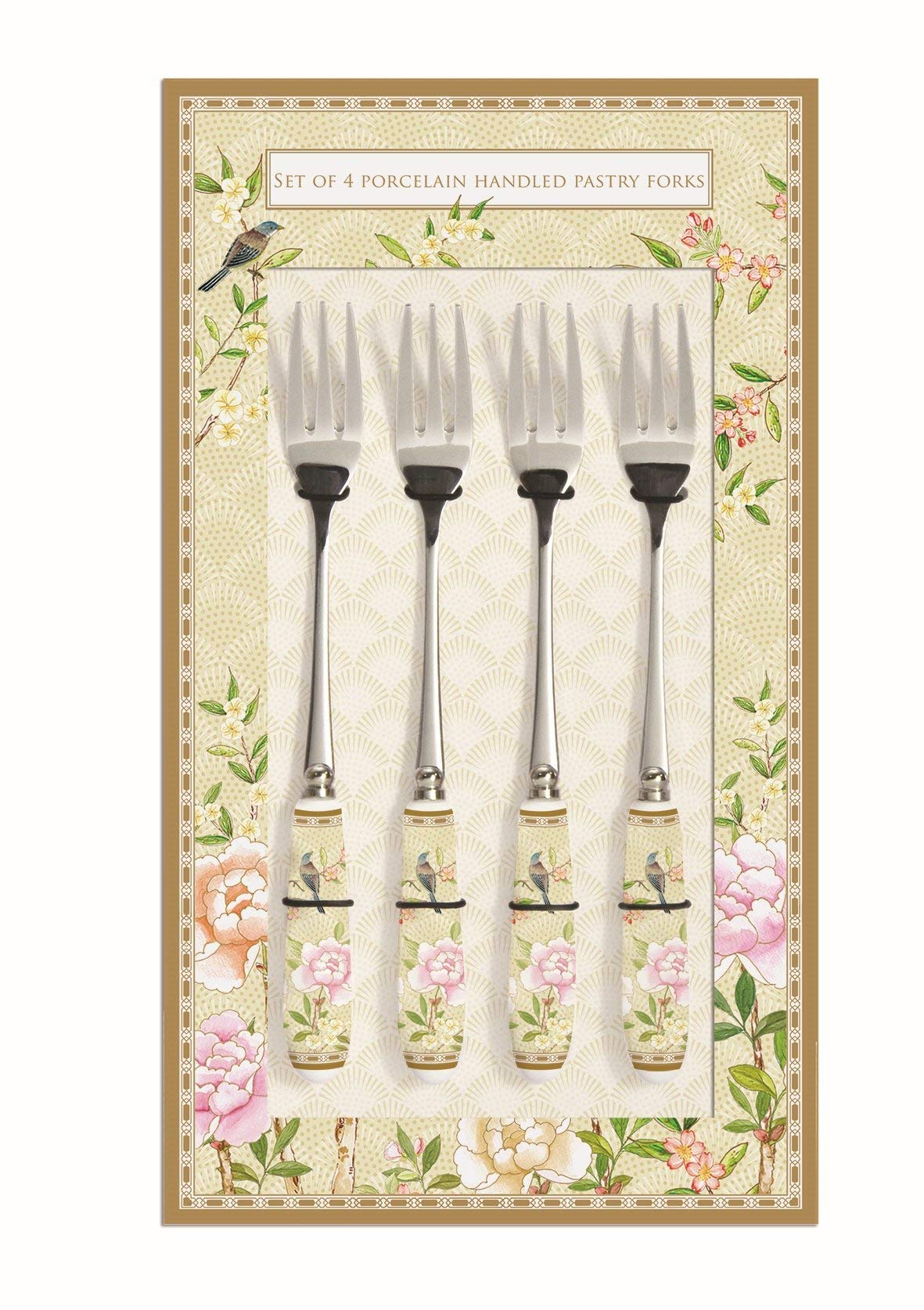 R2S 969palf Palace Garden Fresco Cakes Forks, Set of 4 Beige 21.5x12x3 4 Unit (S)