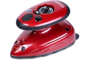 SMAGREHO Hidden Dual Voltage Switch Steamer Travel Iron, Mini Iron with Anti Slip Handle and Non-Stick Teflon Soleplate