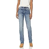 WallFlower Womens Ultra Slim Bootcut Mid-Rise Insta Soft Juniors Jeans