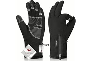 Balhvit -10℉ Waterproof Winter Gloves for Men & Women, 5-Layer Ski & Snow Gloves for Cold Weather, Breathable Warm Gloves with Touch Screen Fingers