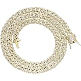PY BLING 8mm Cuban Link Chain for Men Iced Out Miami Cuban Necklace/Bracelet 14K Gold White Gold plated 5A+ Zicron Luxury Bling Diamond Hip Hop Jewelry For Men Women
