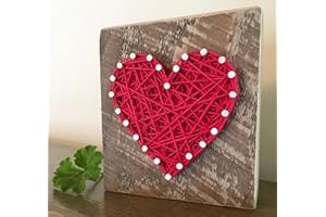 NAIL IT ART Red heart block. I love you gift for Valentine's day or just beacause. Unique keepsake gift sign. Love you more or smypathy and support gift. Home accent decor. CUSTOMIZABLE! Not a kit.