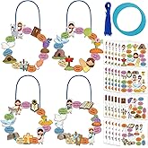 Crtiin Religious Easter Wreath Craft Kit for Kids, Christian DIY Wreaths | Foam Wreaths with Stickers, Pre-punched for Easy Crafting, Sunday School Supplies, Home Activities, Easter Basket Stuffers