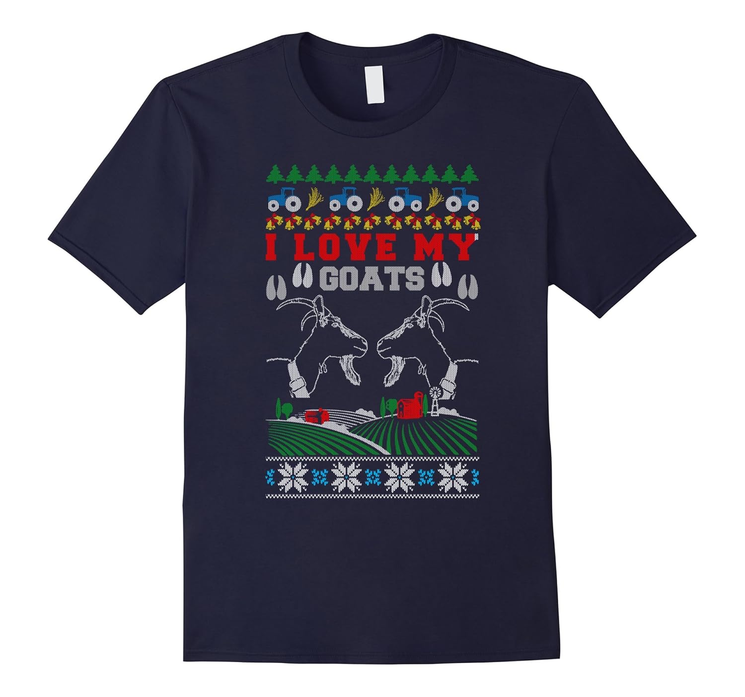 I Love my Goats Agriculture Ugly Christmas Sweater Shirt-ANZ