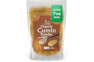 Jiva Organics Organic Ground Cumin Powder 7 ounce - 100% Pure & Non-GMO (Ground Cumin Seeds)