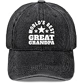 World's Best Great Grandpa Hats Baseball Hats Womens Baseball caps Gifts for Mom Golf Caps