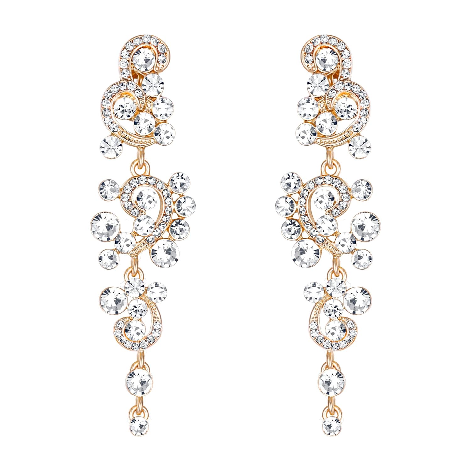 Clearine Wedding Bridal Clip On Earrings for Women Bohemian Boho