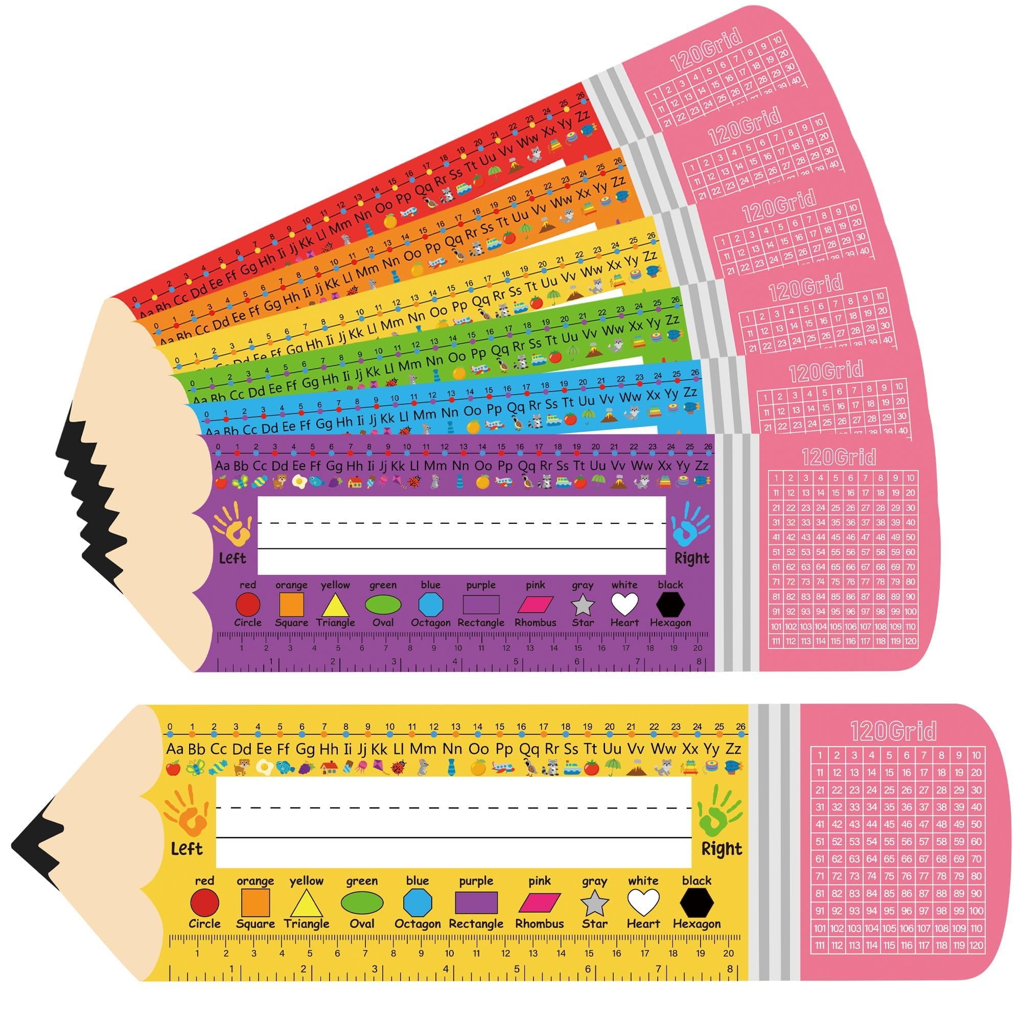 Photo 1 of 48 Pcs Name Plate for Desk Students Name Tags for Classroom Colorful Pencil Teacher Reference Nameplate with Numbers and Alphabet for Preschool Kindergarden 1st 2nd 3rd Grade