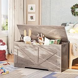 HOOBRO Storage Bench, 39.4” Retro Wooden Storage