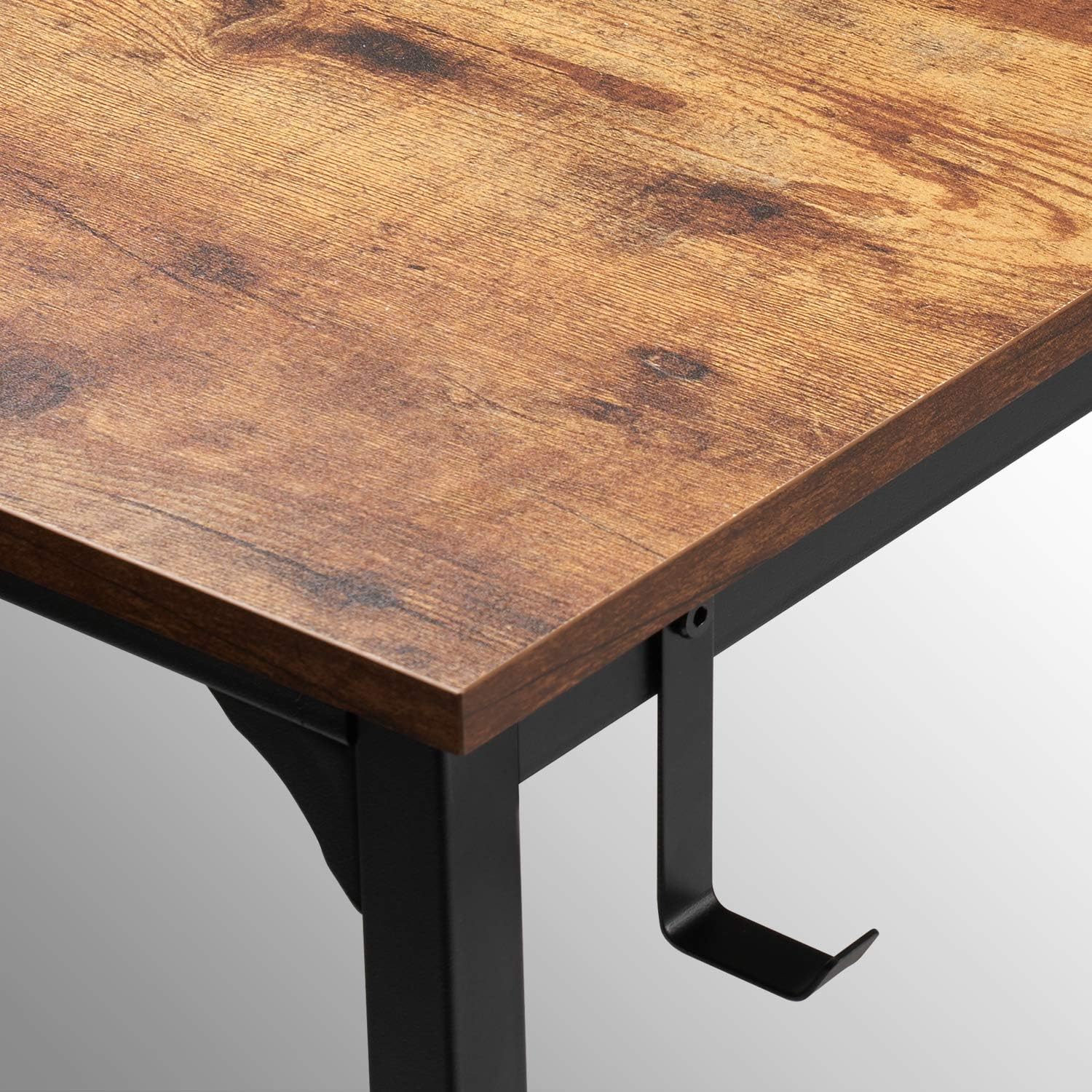 CubiCubi Computer Desk 32" Study Writing Table for Home Office, Industrial Simple Style PC Desk, Black Metal Frame, Rustic: Kitchen & Dining
