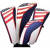 USA Patriot Golf Zipper Head Covers 1 3 5 H Driver Hybrid Fairway Headcovers