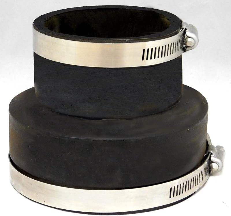 Cloverleaf 4" to 3" Rubber Reducer for Pond Filter Pipework