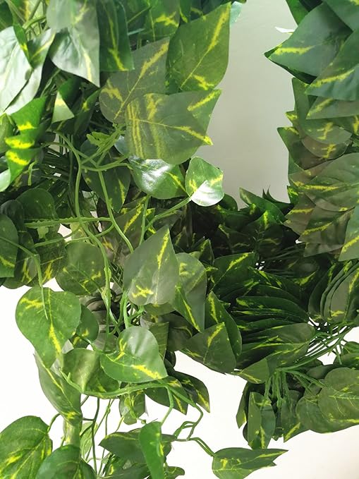 Artificial Ivy Plant in Basket Fake Ivy with Flowers for Outdoor Decor 84 Feet ShinyBeauty 12pcs