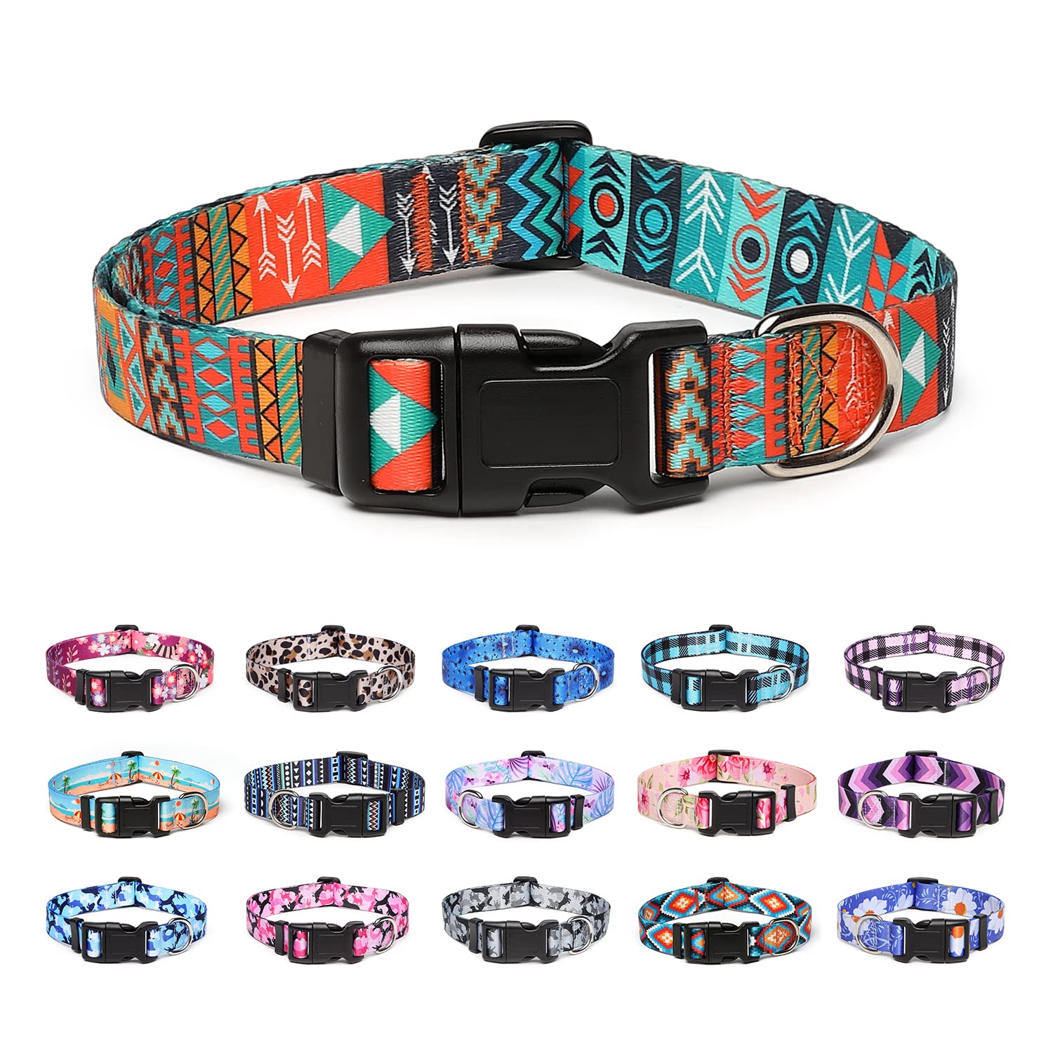 Suredoo Adjustable Dog Collar with Patterns, Ultra