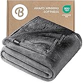 Bare Home Fleece Blanket - Twin/Twin Extra Long - Ultra-Soft Lightweight for Bed, Sofa, and Couch - Luxury Microplush - Cozy Warm Blanket (Twin/Twin XL, Grey)