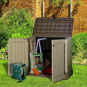 Garden Storage Unit Outside Box Shed Plastic Tools Cabinet Small