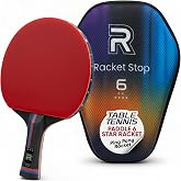 Racket Stop Inferno Table Tennis Paddle &ndash; Ply Carbon Blade Ping Pong Paddle for Indoor &amp; Outdoor Games, High-Speed Sports Racket for Adults, Spin &amp; Control, Quality Gift Set w/Carry Case &amp; Box