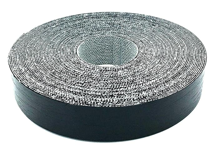 1 x Black Iron on Edging 19mm x 10 Meter pre glued Veneer Melamine