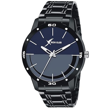 RC-5025 (Blue) Metal Strap Casual Analogue Watch for Men and Boys