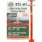 Ellis Manufacturing Light-Duty Steel, Construction Jack Post, 61" to 85" | Adjustable Screw Jack Lift, Floor Leveling, Beams &amp; Concrete, 8,000 lb Capacity, House Jack for Support &amp; Leveling